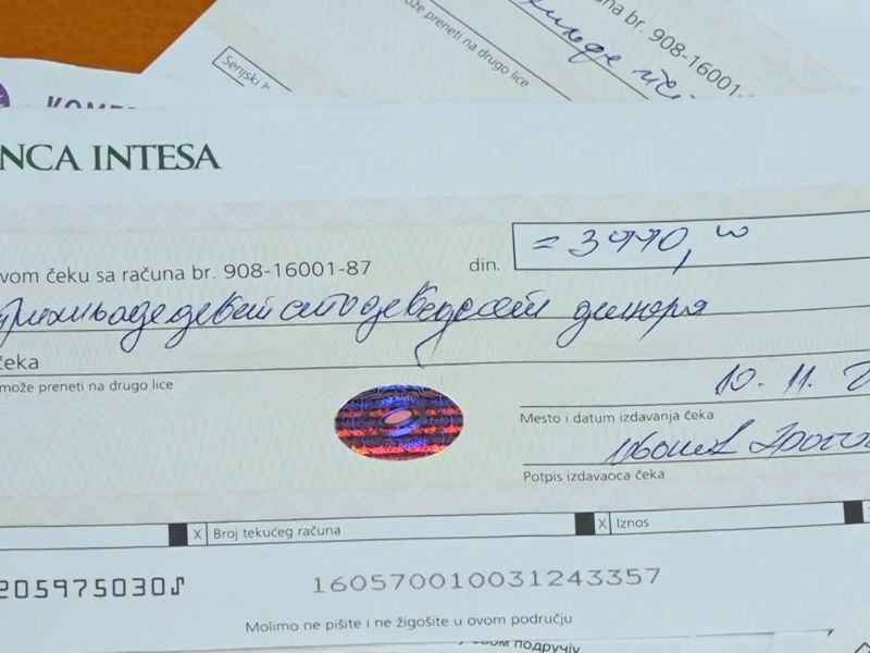 prikaz potpisa na čeku