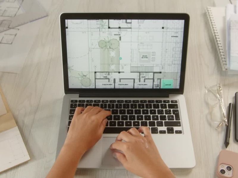 osoba pravi plan i kocept za restoran