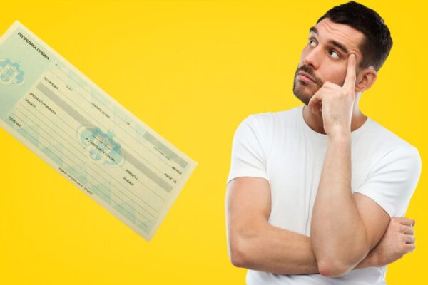 momak razmišlja kako da popuni menicu