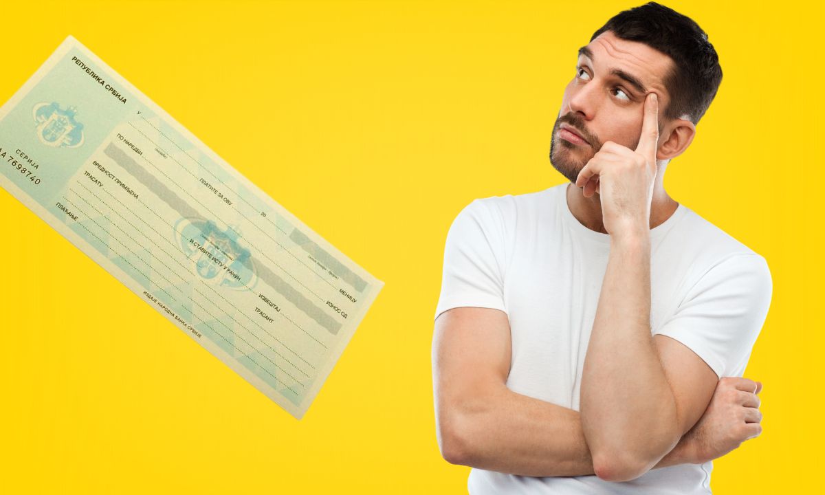 momak razmišlja kako da popuni menicu