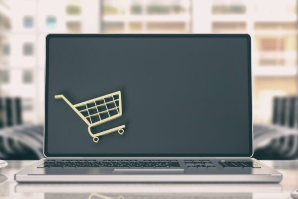 web shop na laptopu